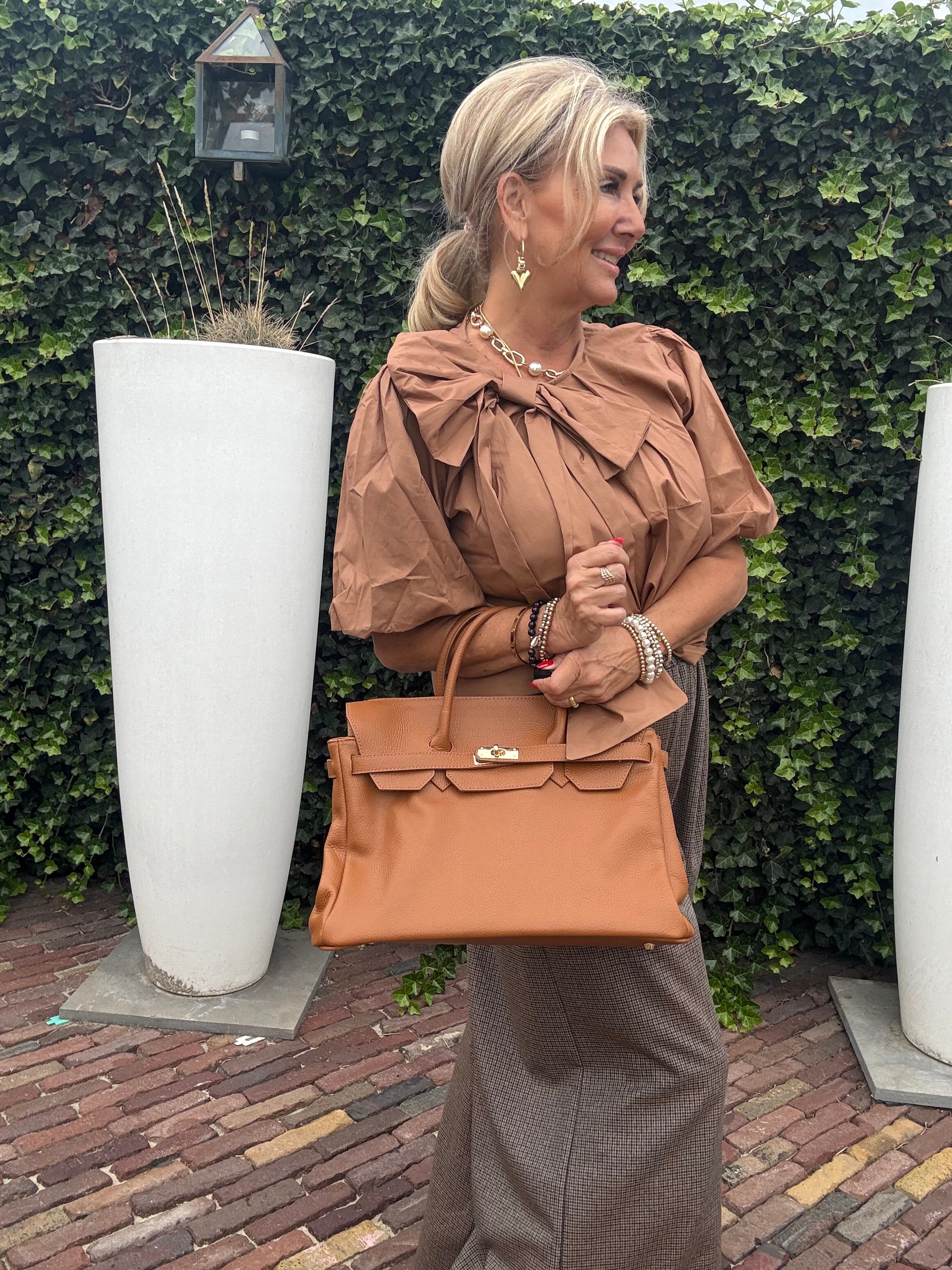 Bow Blouse Cognac 🍁🍂